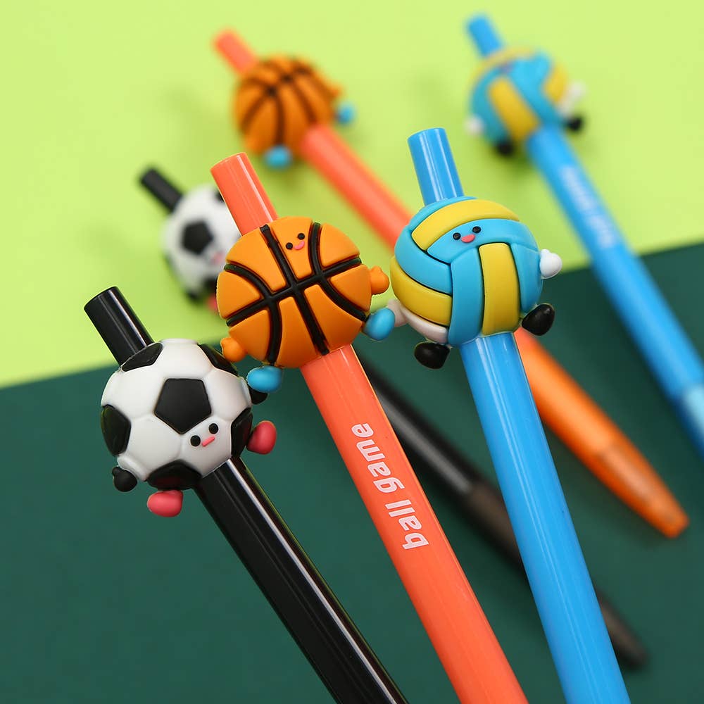 Sports Ball Game Retractable Gel Pen