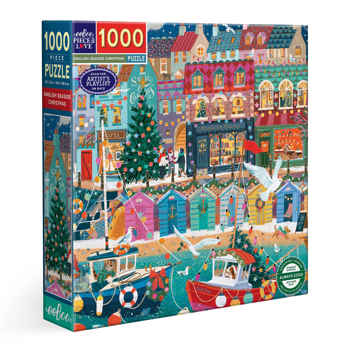 English Seaside Christmas 1000 Piece Puzzle