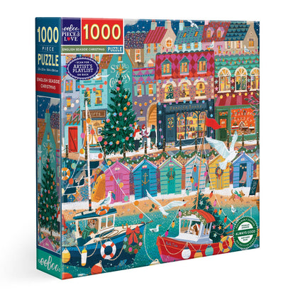 English Seaside Christmas 1000 Piece Puzzle