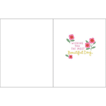 Birthday Greeting Card - Painted Pink Flowers