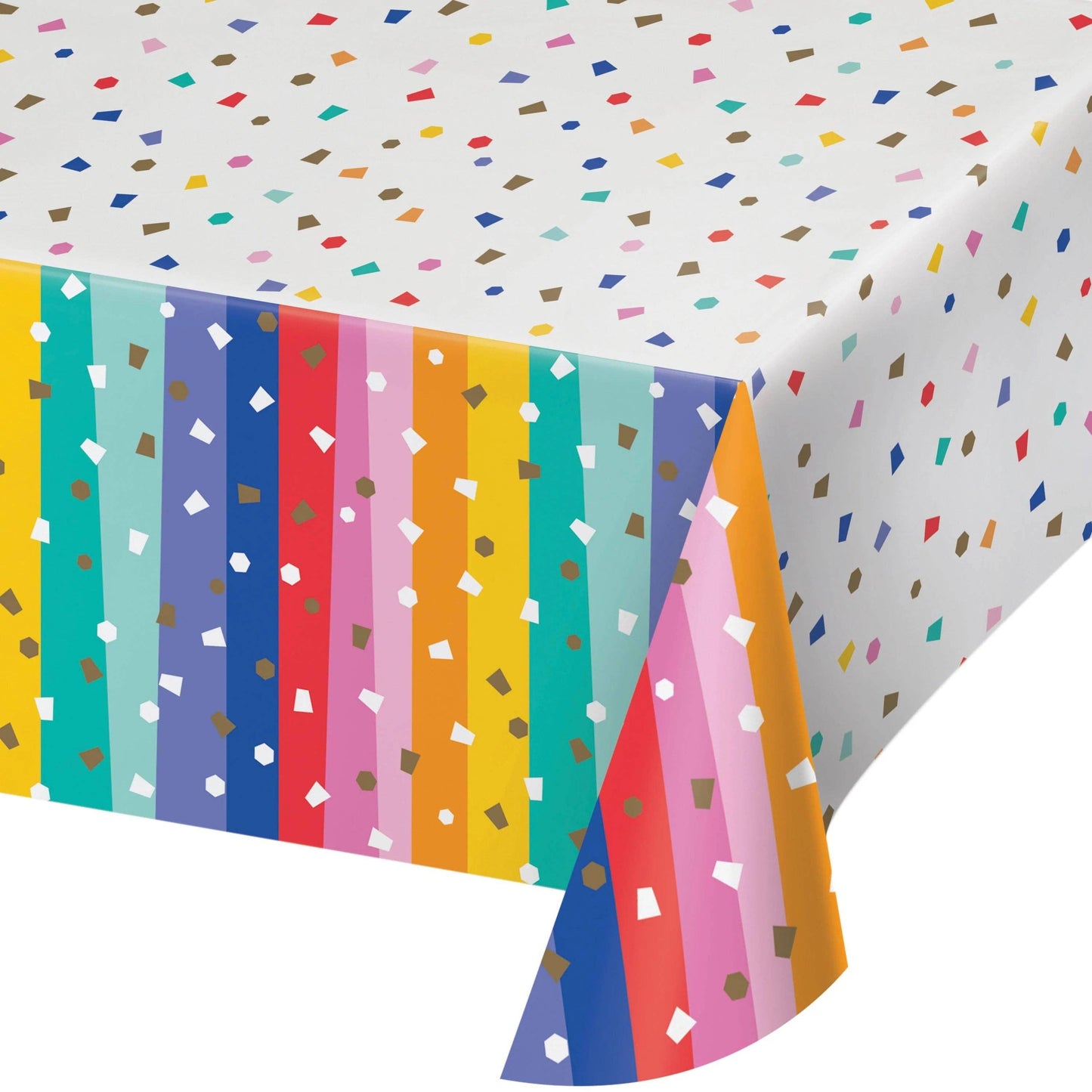 Birthday Confetti Tablecover, Paper 54"x102", 1/Pkg