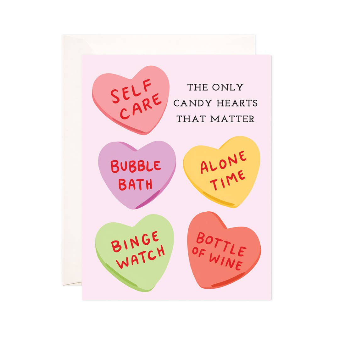 Candy Hearts Greeting Card
