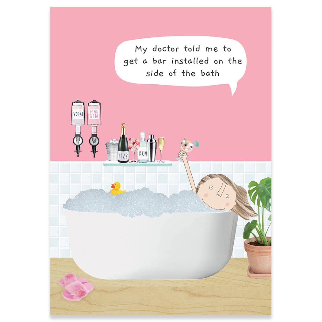 Bath Bar Birthday Greeting Card 4.5 X 6.25"