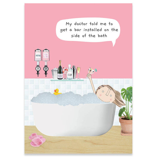 Bath Bar Birthday Greeting Card 4.5 X 6.25"