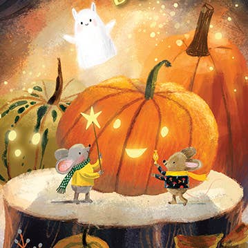 Pumpkin Dance Halloween Greeting Card 4.5 X 6.25"