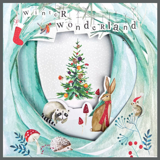 Trifold Holiday Greeting Card Xmas Tree