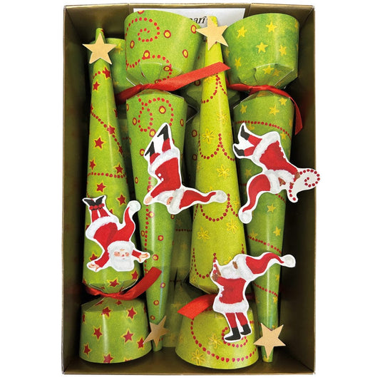 Twirling Santas Cone Crackers - 8 Per Box