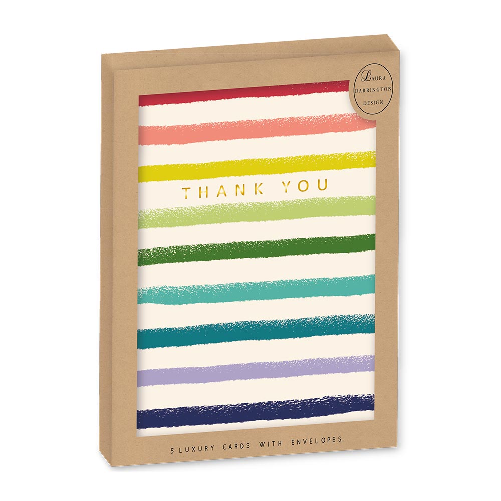 Stripes Thank You Boxed Cards
