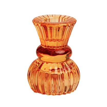 Small Glass Candle Holders Set | Mixed Colors | Home Decor |