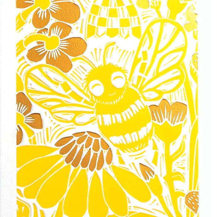 Bee Blank Greeting Card 4.25 X 5.5