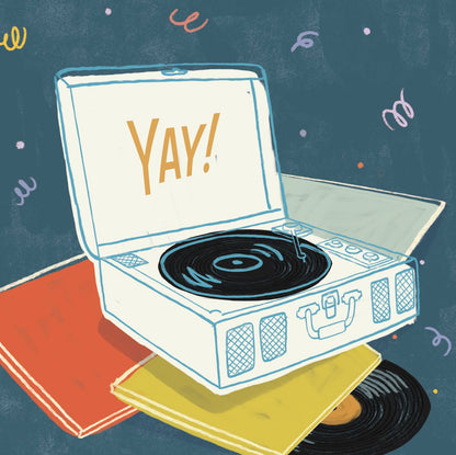 Record Player Pop-up Birthday Card