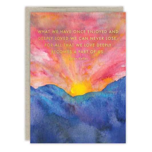 Helen Keller Sympathy Card