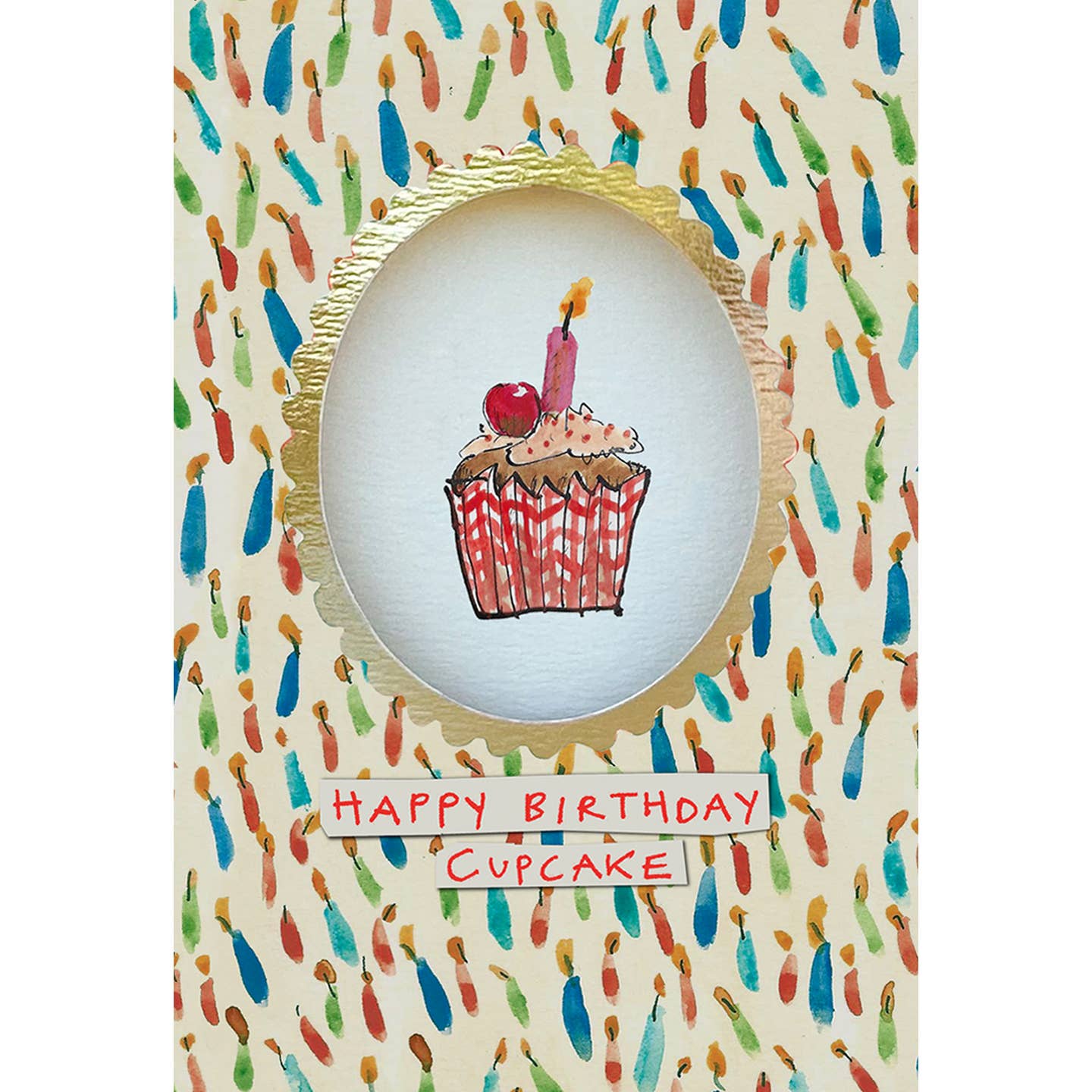 Birthday Cupcake Diecut Greeting Card