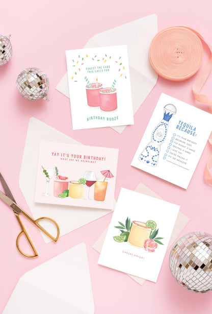 Birthday Booze - Funny Birthday Card & Friendship Card