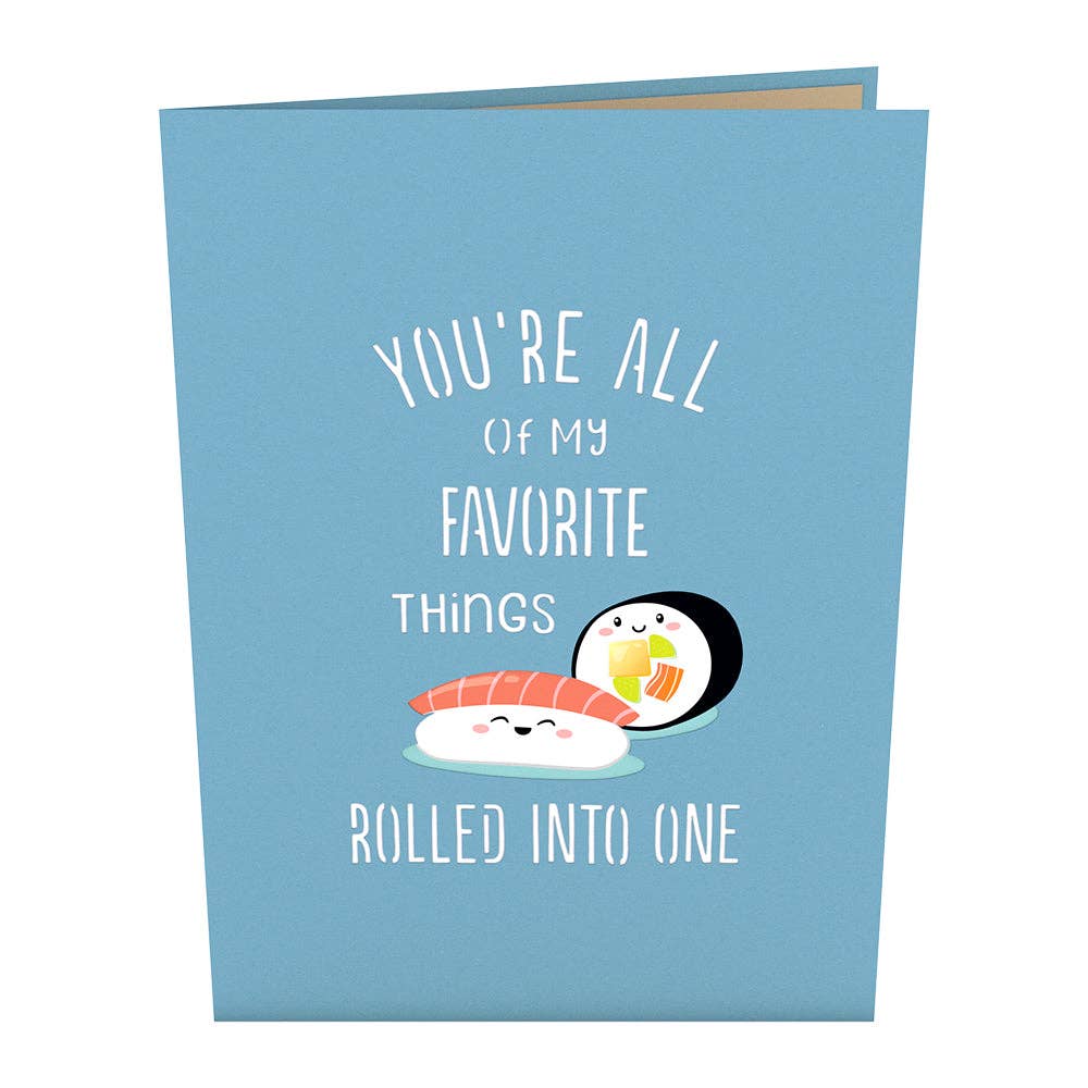 Sushi 5''x7'' Card, Pop-Up Cards, Everyday Pop-up card