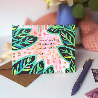 Marvel That Is You — Birthday, Congrats, Thank You, Everyday Card: Eco-friendly card pocket