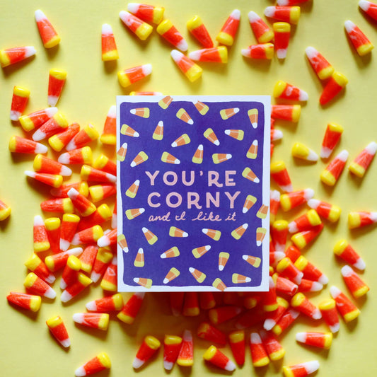 You're Corny Card | Candy Corn Halloween Card