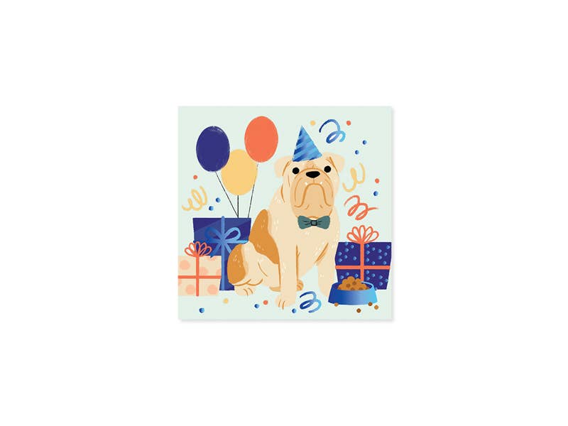Woof Party Birthday Mini Pop-Up Card