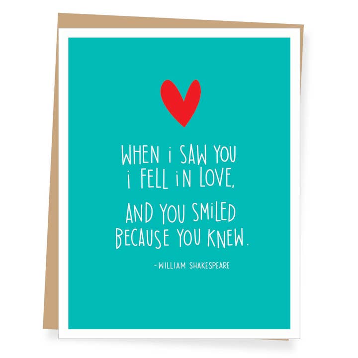 William Shakespeare Quote Love/Anniversary Card