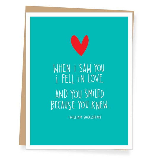 William Shakespeare Quote Love/Anniversary Card