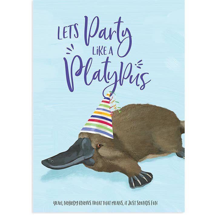 Platypus Birthday Card