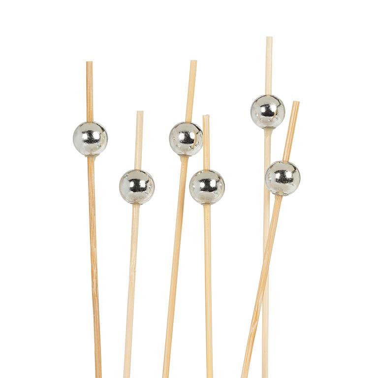100 Piece Silver Ball Pick-4.5"L (Copy)