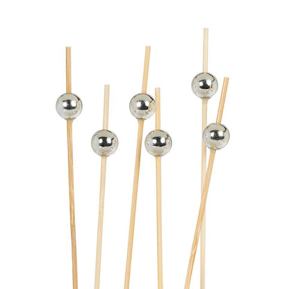 100 Piece Silver Ball Pick-4.5"L (Copy)