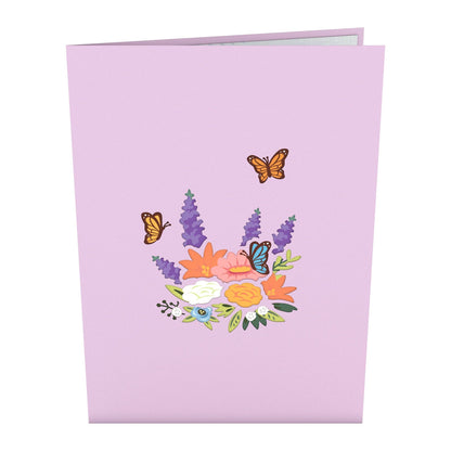 Flower Basket 5''x7'' Card, Pop-Up Cards, Vintage