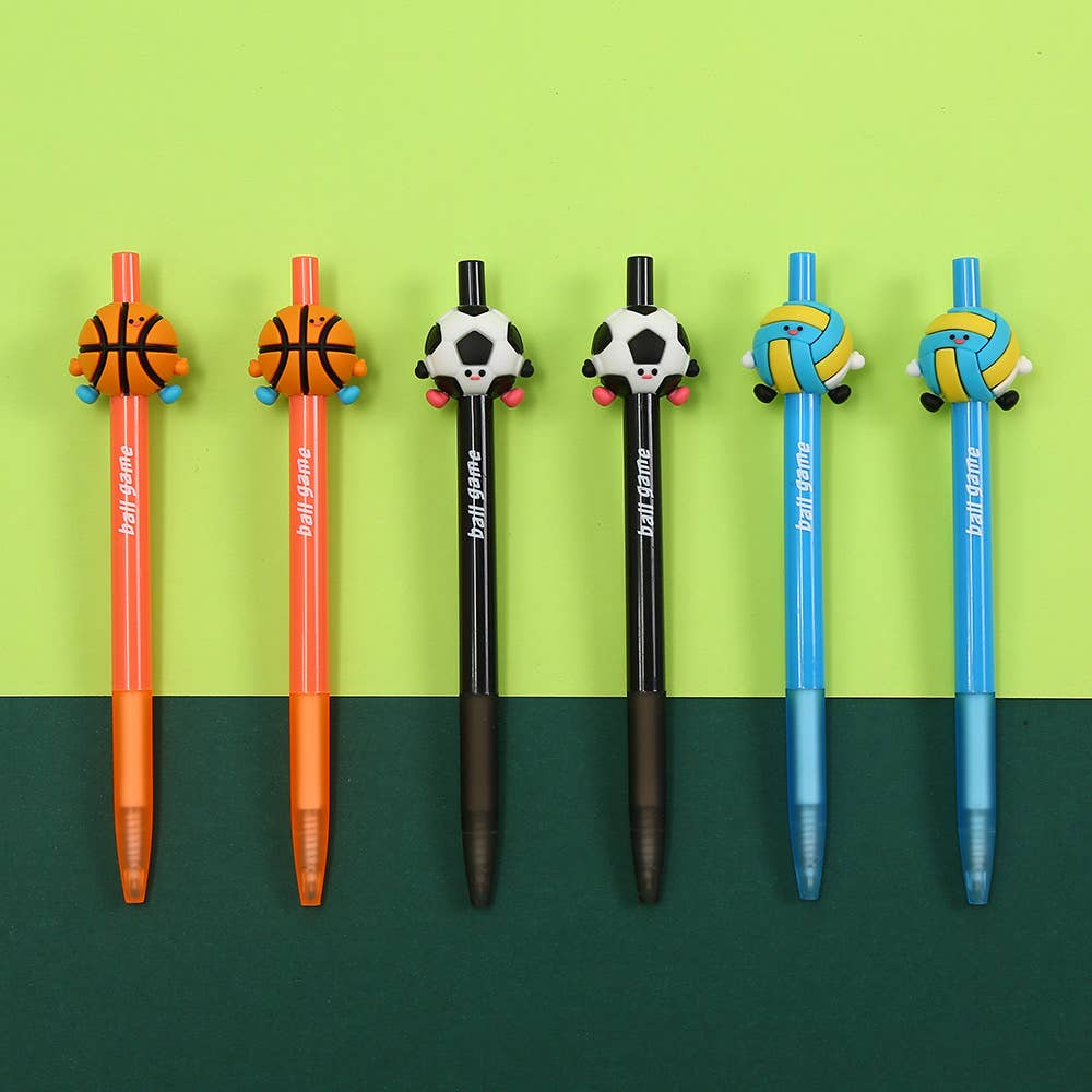 Sports Ball Game Retractable Gel Pen