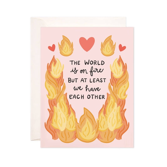 World on Fire Greeting Card