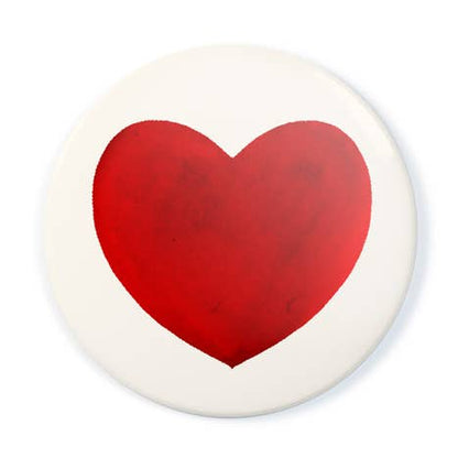 Red Heart - Pocket Mirror with Wool-Felt Pouch