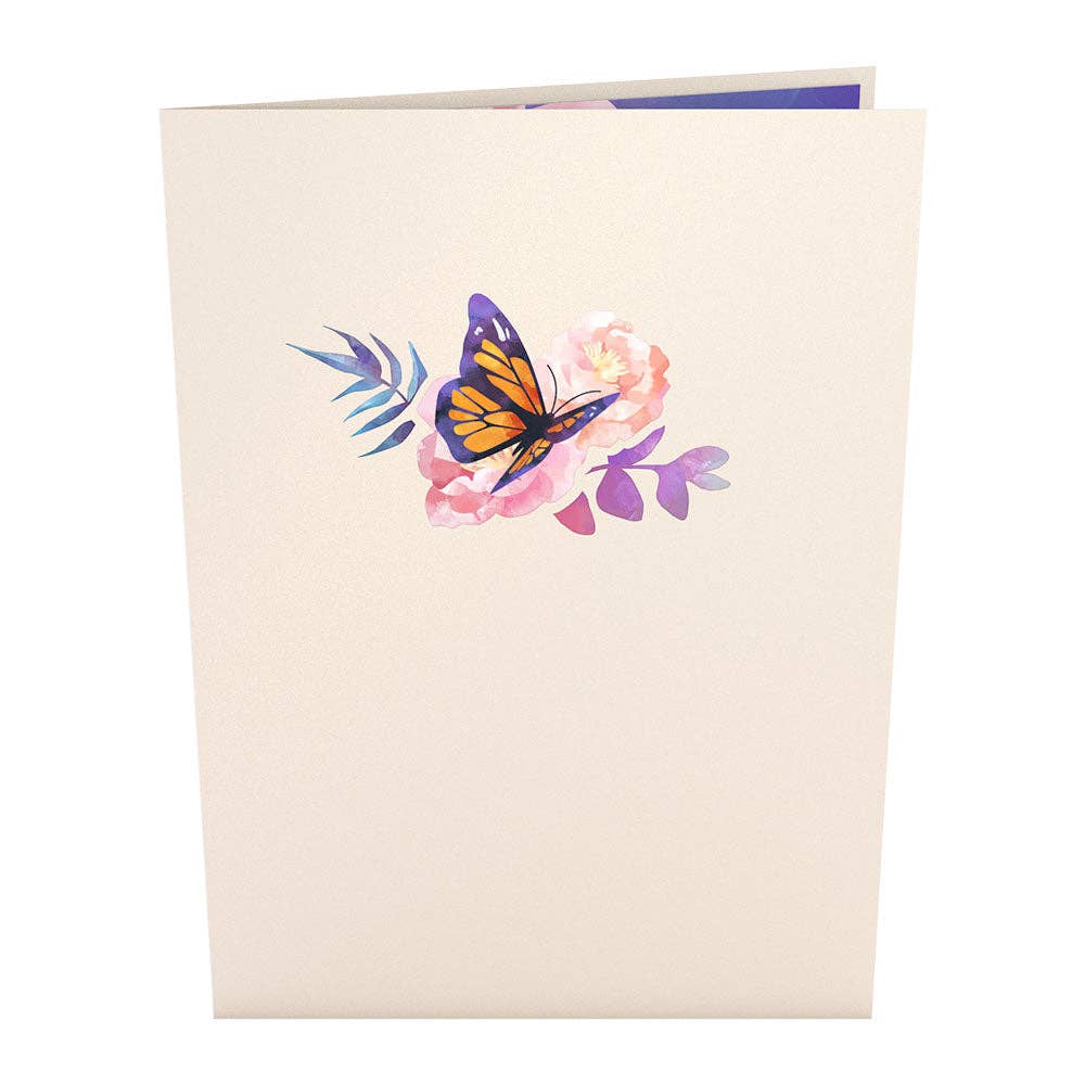 Monarch Butterfly 5''x7'' Card, Pop-Up Cards