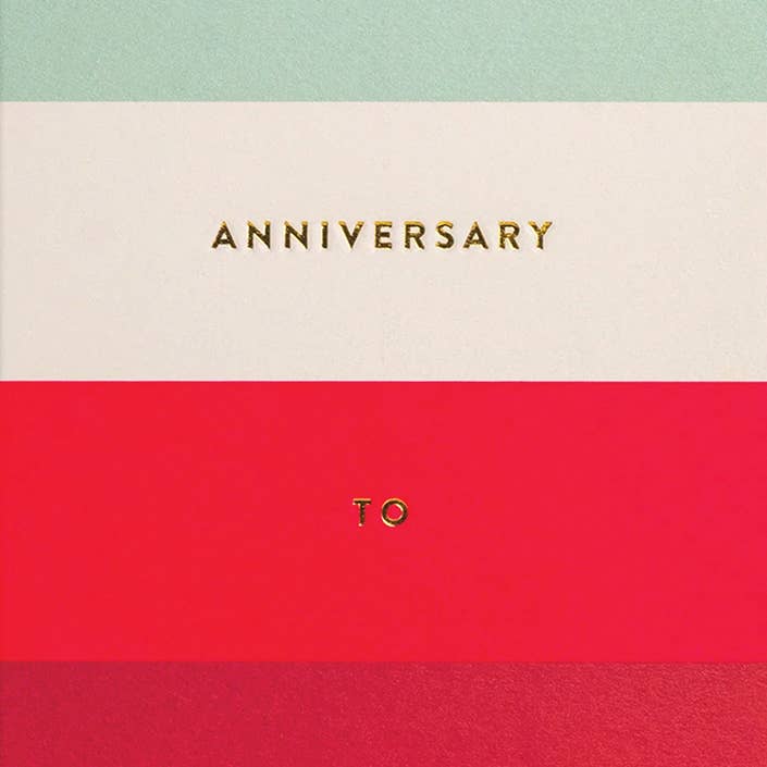 Stripes Happy Anniversary Anniversary Greeting Card 4.25 X 5.5