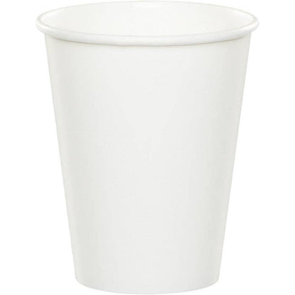 White 9 oz Hot & Cold Paper Cups, 24/Pkg