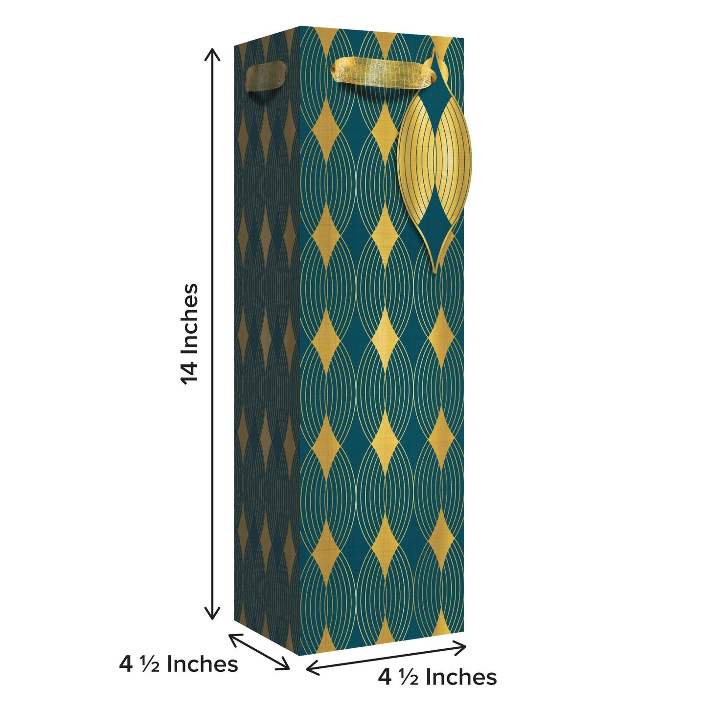 Gilded Geo Gold– Gift Bags – Bottle Tote
