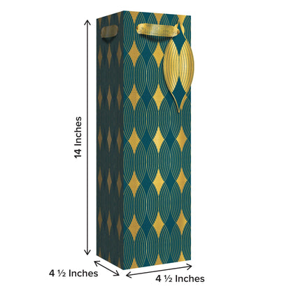 Gilded Geo Gold– Gift Bags – Bottle Tote
