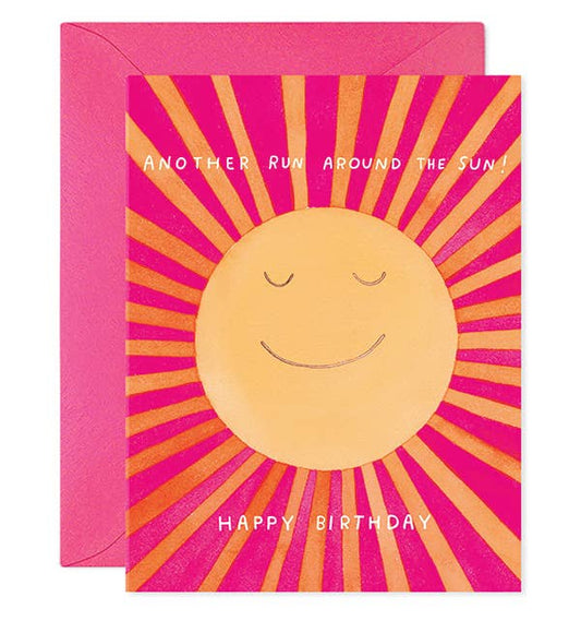 Run Around the Sun Birthday Greeting Card