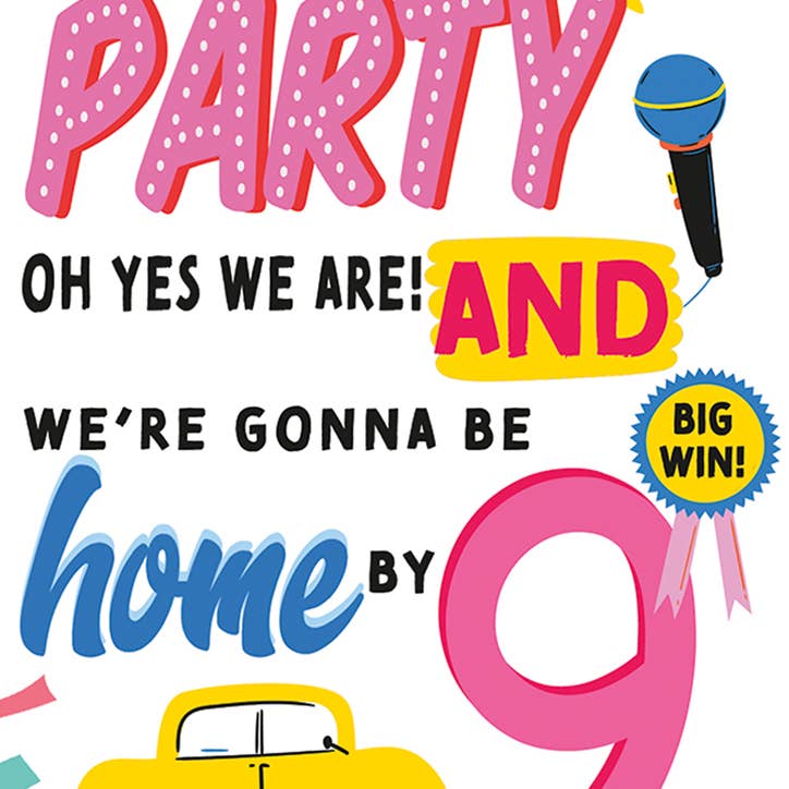 Home By Nine Birthday Greeting Card 4.5 X 6.25"