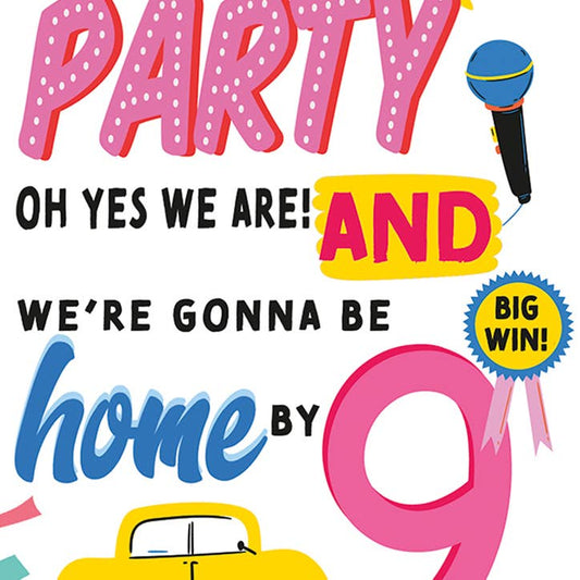 Home By Nine Birthday Greeting Card 4.5 X 6.25"