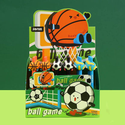 Sports Ball Game Retractable Gel Pen