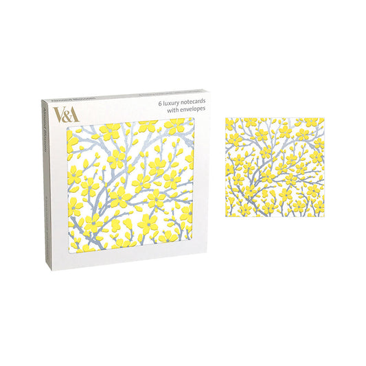 V&A Almond Blossom and Swallow Luxury Square Notecard Wallet