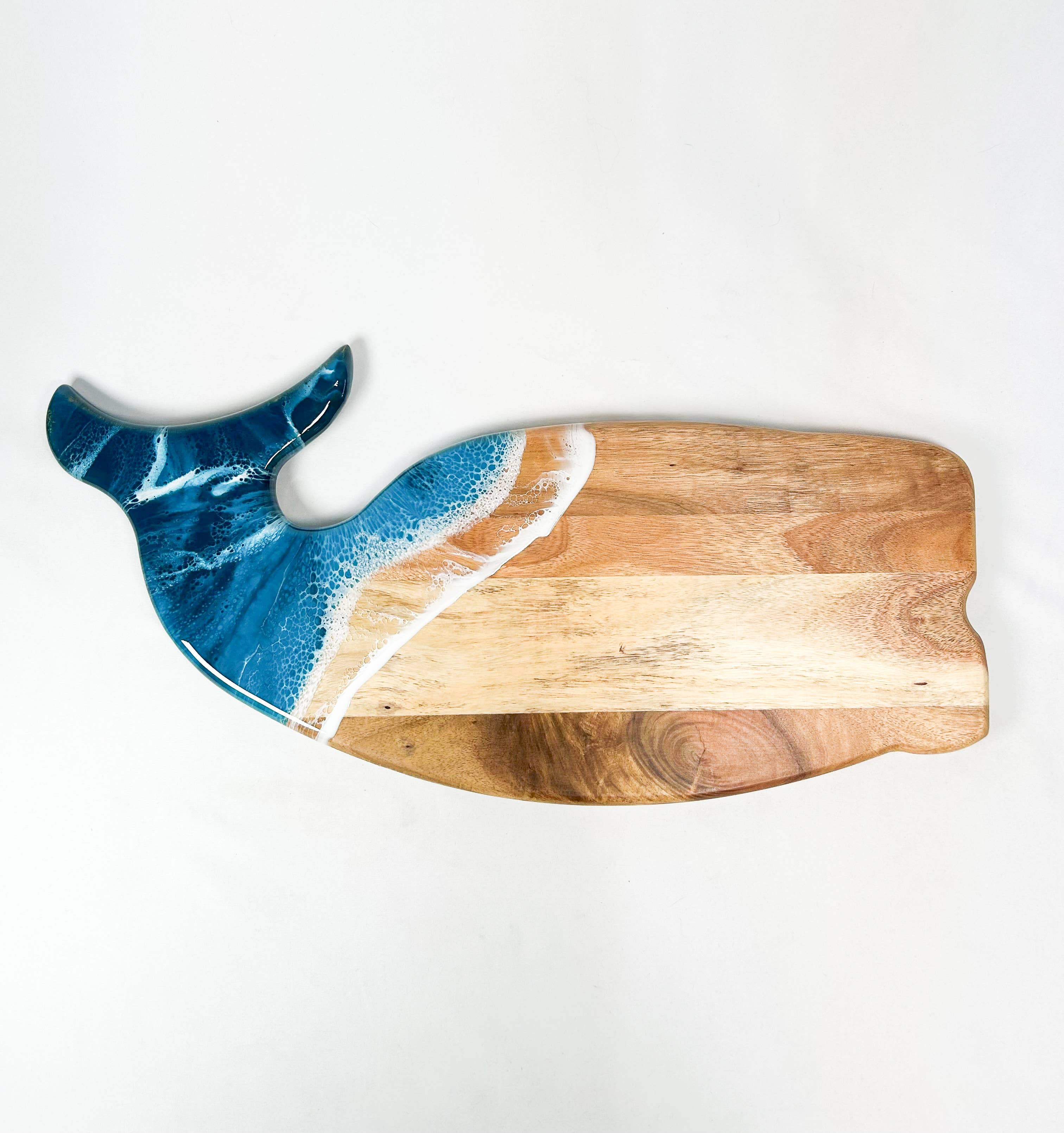 Whale Shaped Charcuterie Boards with ocean waves