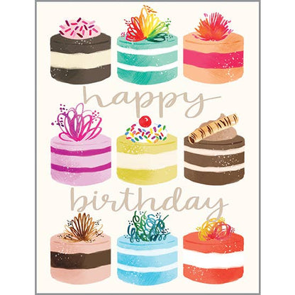 Birthday Greeting Card - Little Cakes