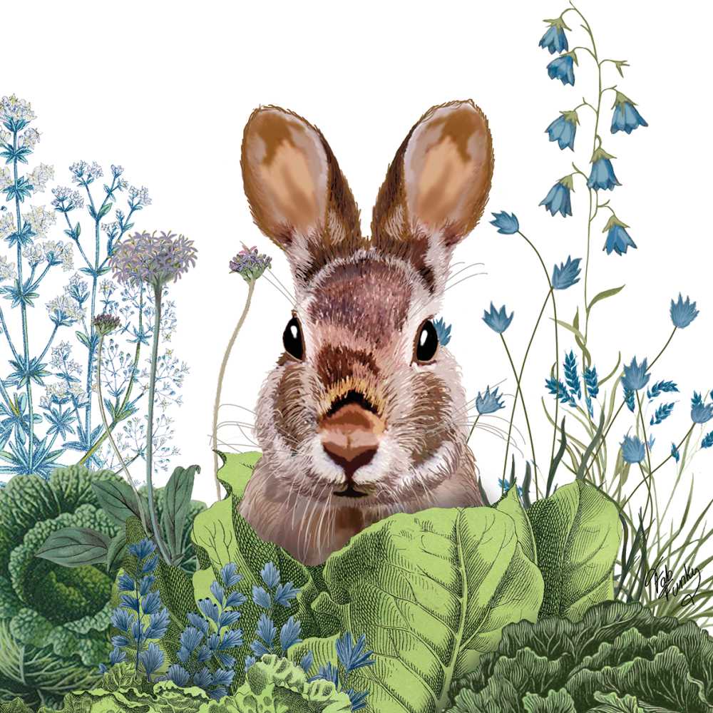 CHOU CHOU BUNNY Beverage Napkin