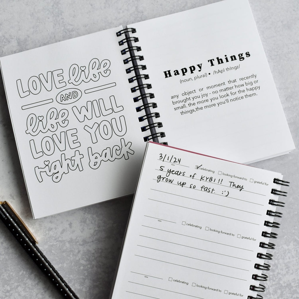 Hello / Happy Things | Mini Daily Gratitude Journal