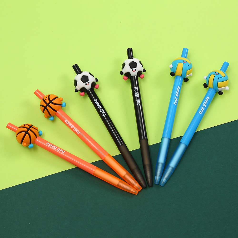 Sports Ball Game Retractable Gel Pen