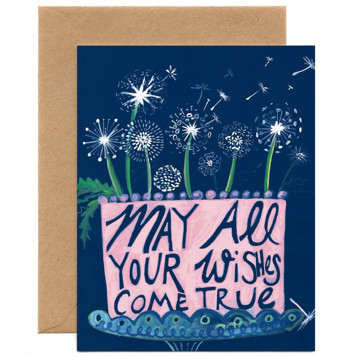 Dandelion Birthday — Birthday Card: Eco-friendly card pocket