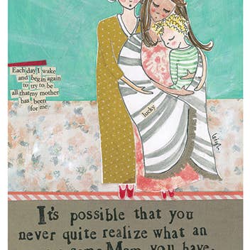 Awesome Mom Support Greeting Card 4.5 X 6.25"