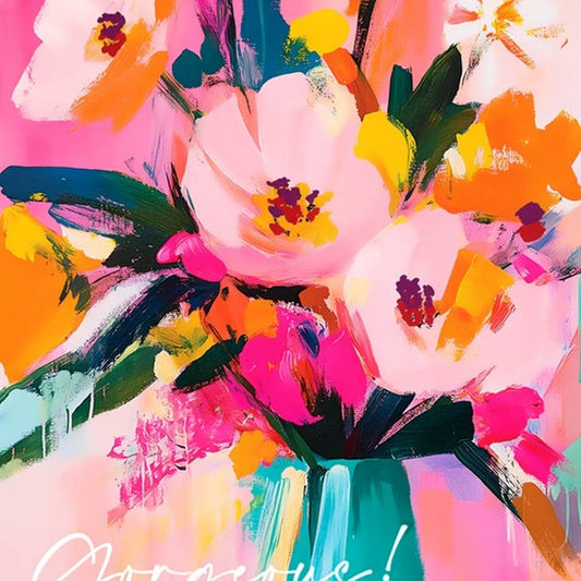 Cut Flowers Birthday Greeting Card 4.5 X 6.25