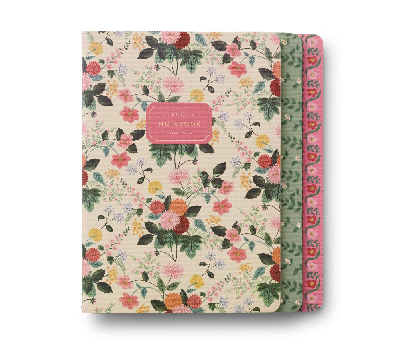 Assorted Set of 3 Dahlia Notebooks